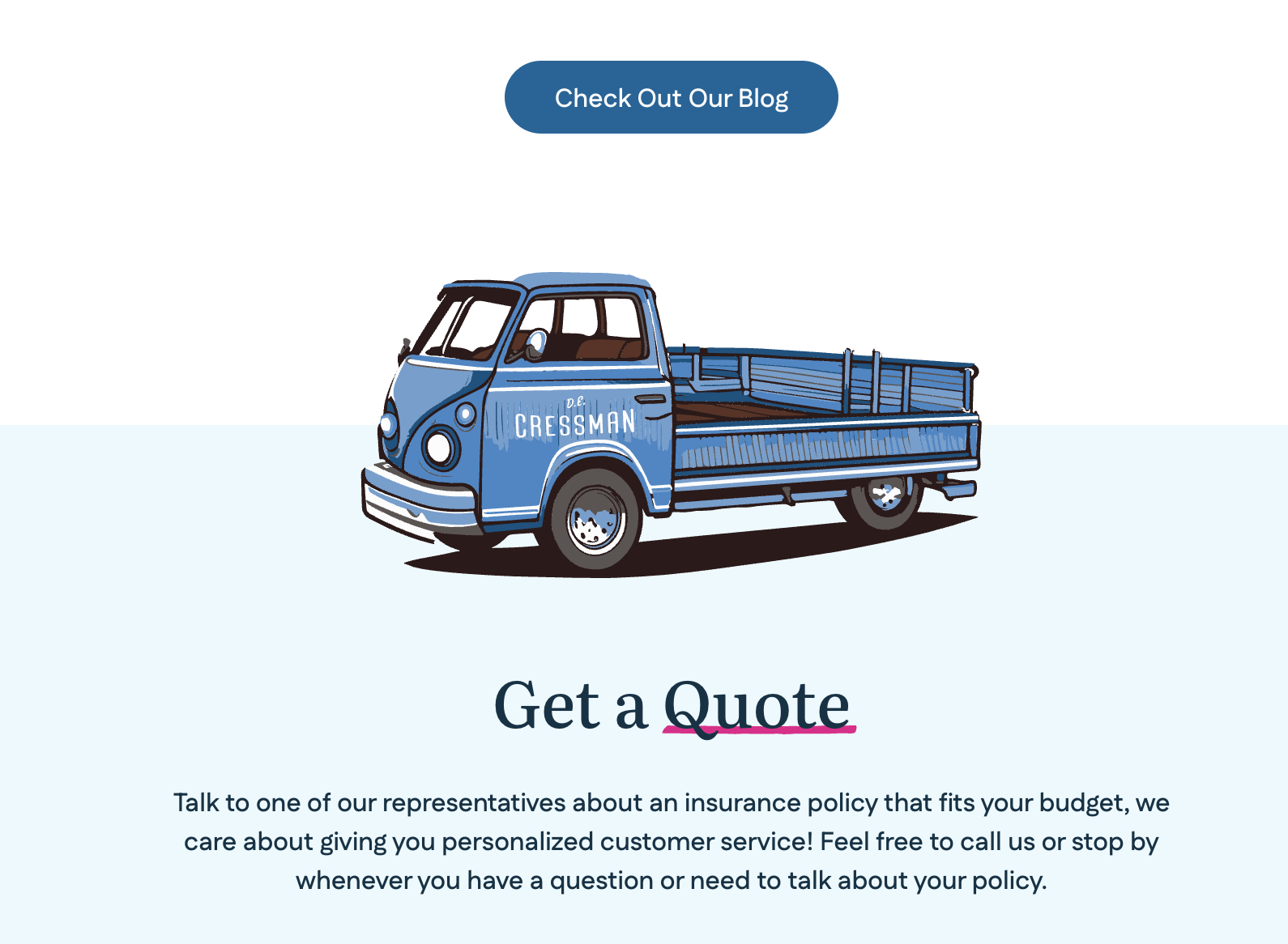 D.E. Cressman — vehicle livery