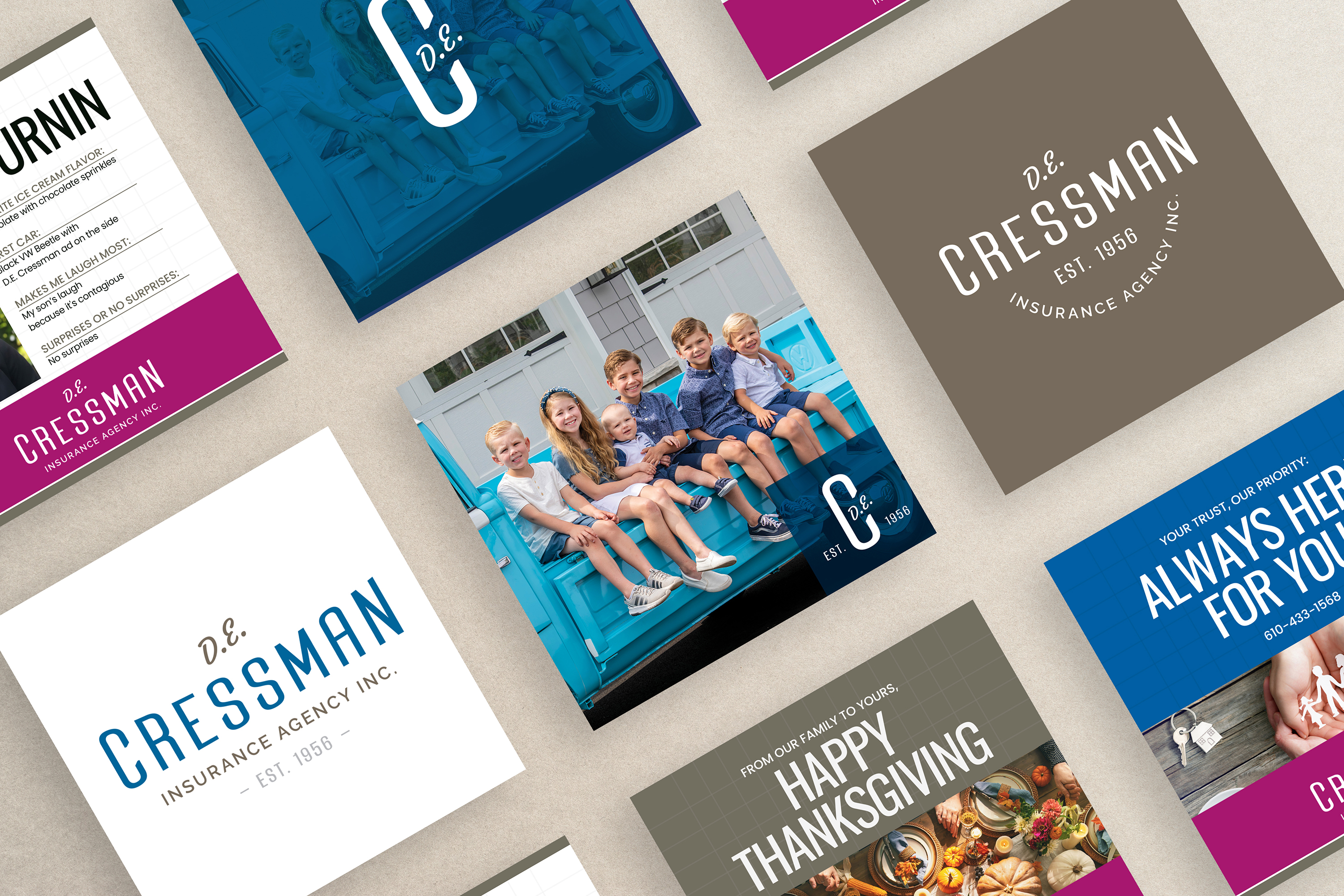D.E. Cressman — brand application