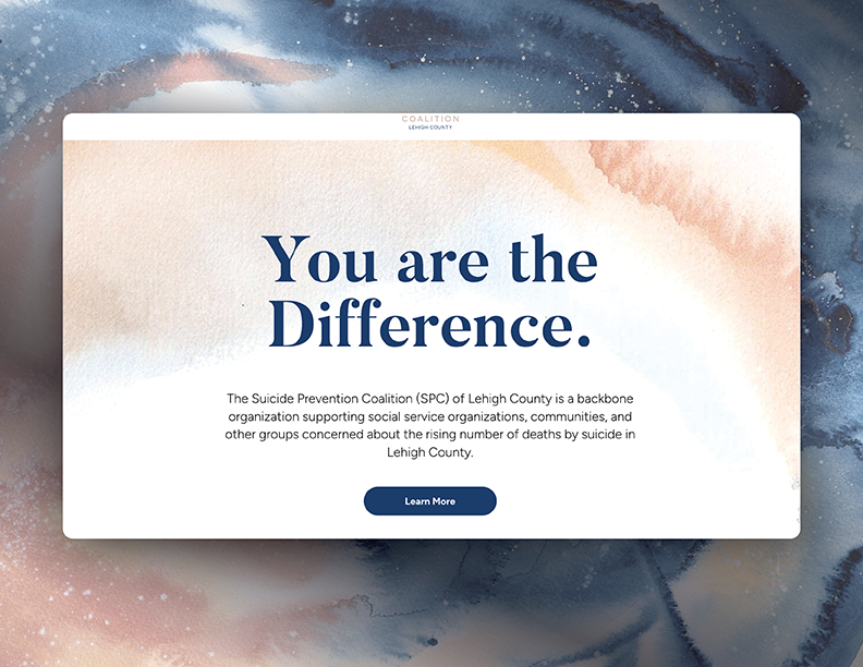 Suicide Prevention Coalition — website design