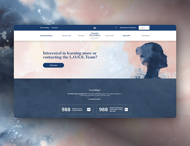 Suicide Prevention Coalition — website design